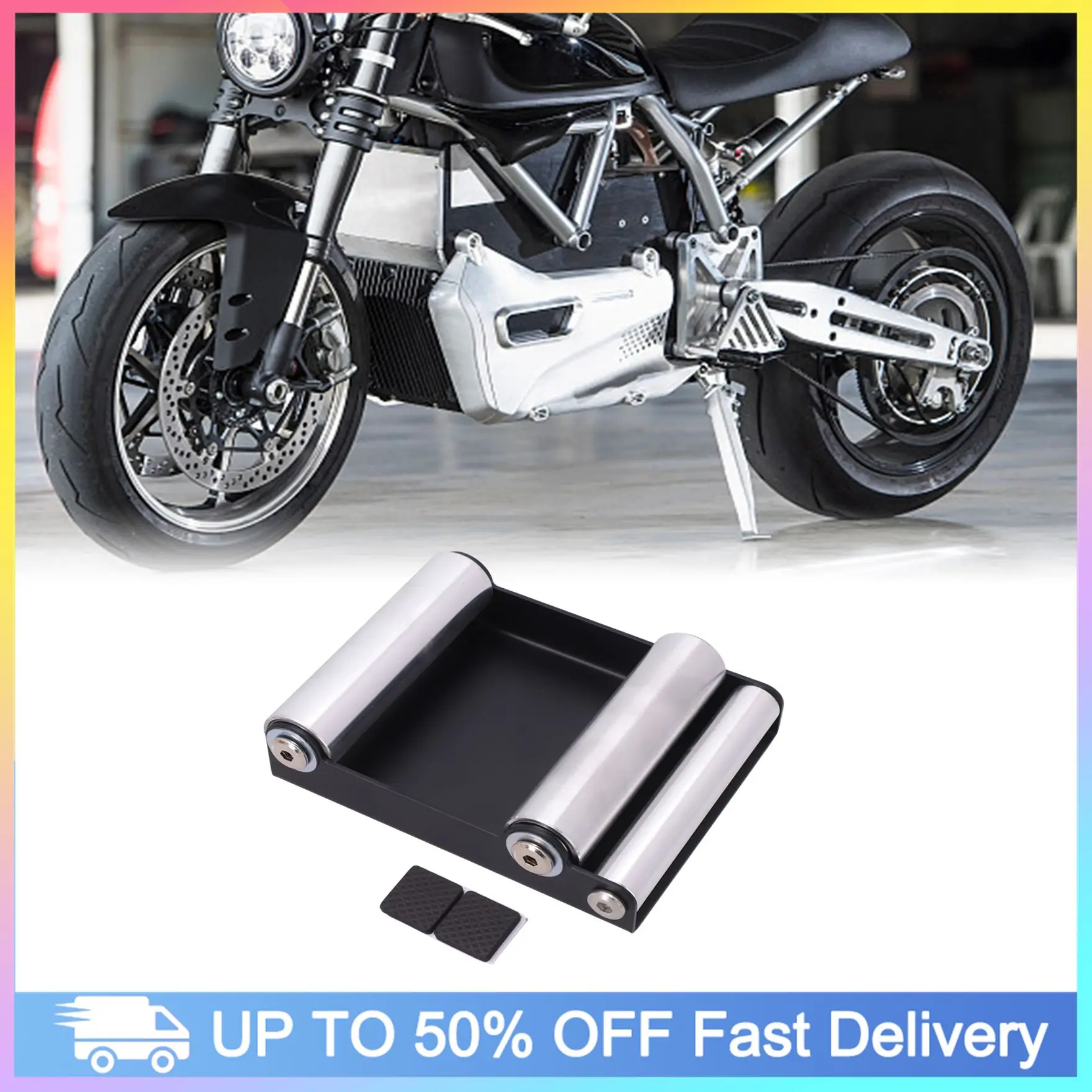 

For Motorcycle Care Chain Clean Roller Easy Installation Tool Easy To Use Tire Accessory Accessory Black Tire Maintenance Tool