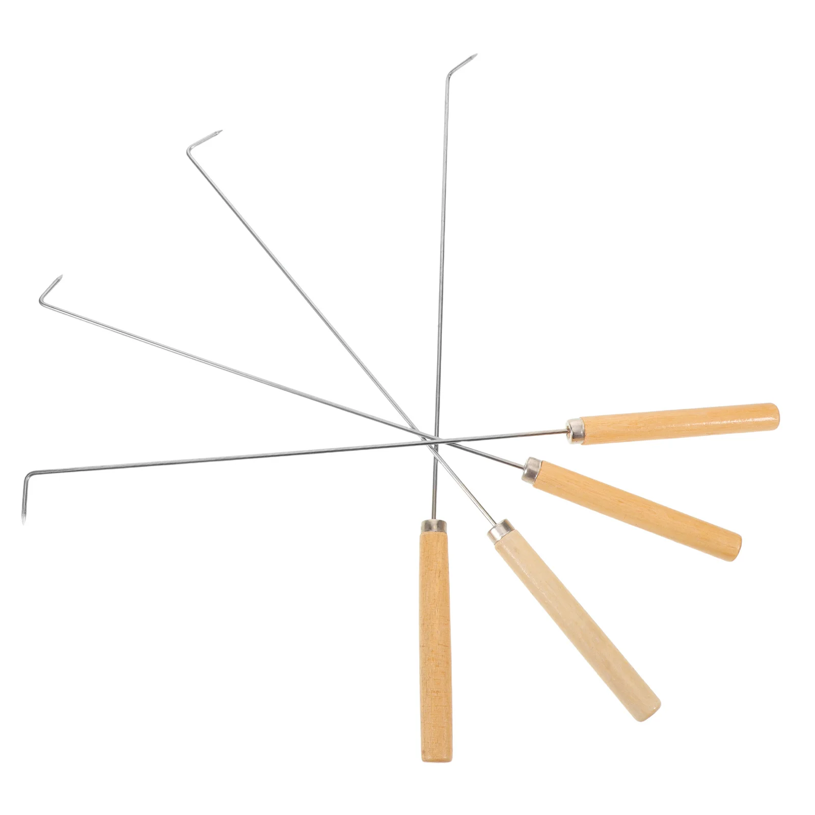 

4pcs Meat Grinder Cleaning Hook Long Handle Metal Groove Cleaner Commercial Cutting Machine Tool Kitchen Grinder Parts - Meat