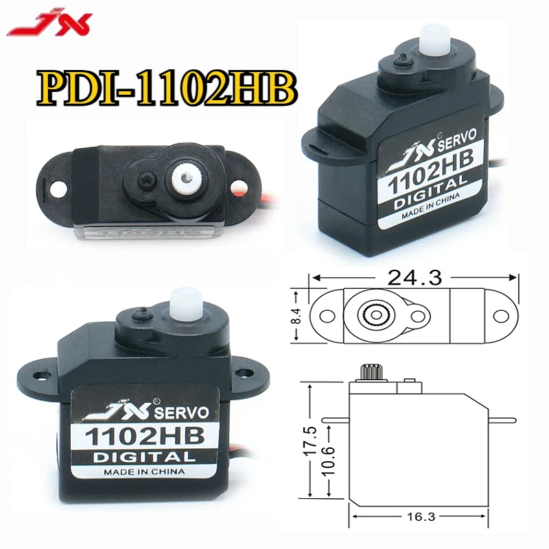 JX Servo FIXED Wing Servo PDI-1102HB 2.1g เกียร์พลาสติกดิจิตอล Coreless MINI Servo Mg90S Mg946R สําหรับ 3D เครื่องบินเฮลิคอปเตอร์