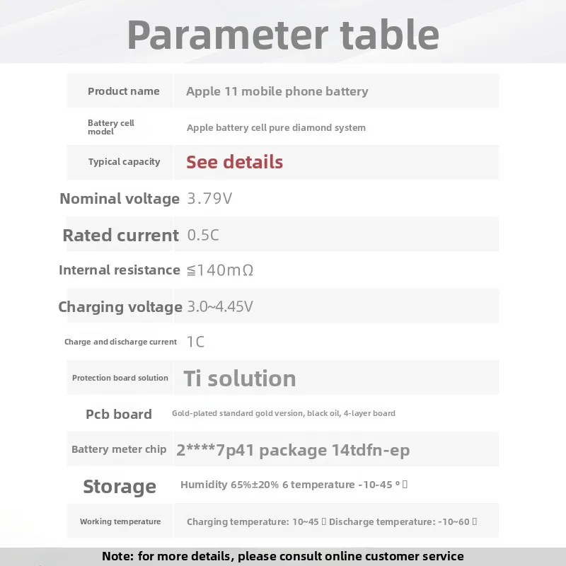 بطارية جديدة عالية الجودة طويلة العمر بطارية شحن سريع من الكوبالت النقي مناسبة لبطاريات بديلة IPhone11/Pro/Pro Max