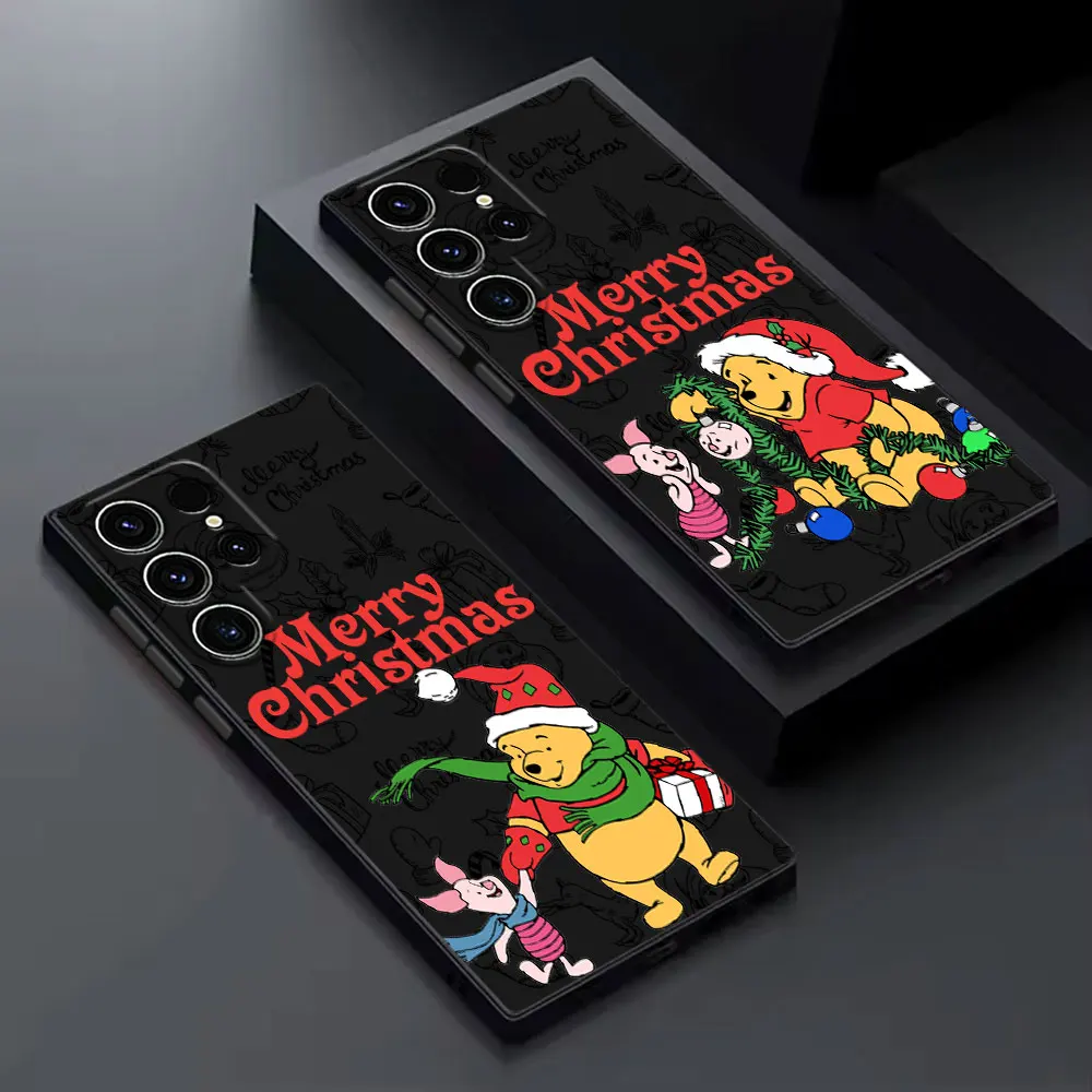 

Phone Case For Samsung Galaxy A56 A55 A54 A53 A52 A36 5G A35 A34 A26 A25 A24 A23 A17 A16 A15 A07 Cover Christmas Winnie The Pooh
