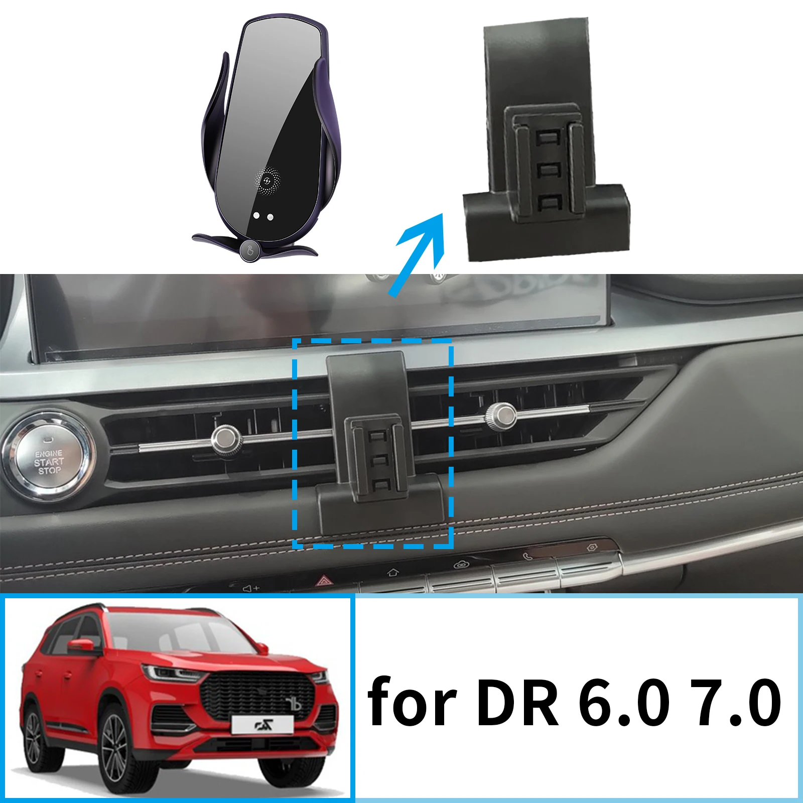 

for DR 6.0 7.0 2023 2024 2025 GPS Bracket Navigation Stand Auto Car Mobile Phone Holder Accessories