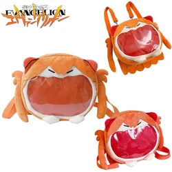 Bandai Neon Genesis Evangelion Plush Backpack Cartoon Asuka Langley Soryu Itabag Large-capacity Badge Storage for Holiday Gifts