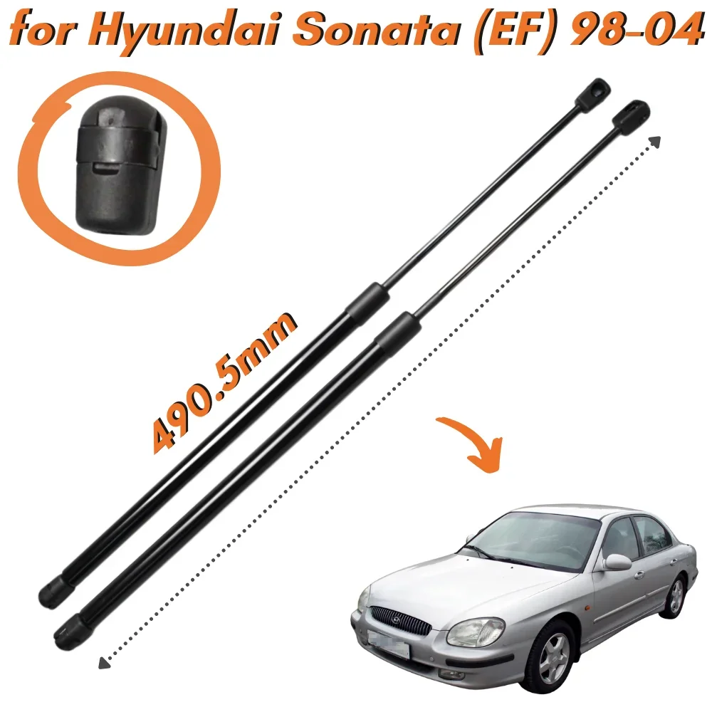 Qty(2) Hood Struts for Hyundai Sonata Sonica (EF) Saloon 1998-2004 Front Bonnet Lift Supports Shock Absorbers Gas Springs Damper