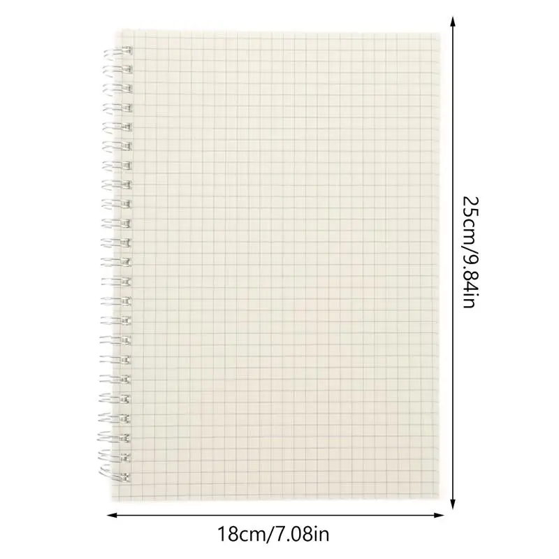 2pcs Graph Paper Spiral Notebooks Math Engineering Grid Journal Note Books Notepads Primary Composition Notebook School Supplies