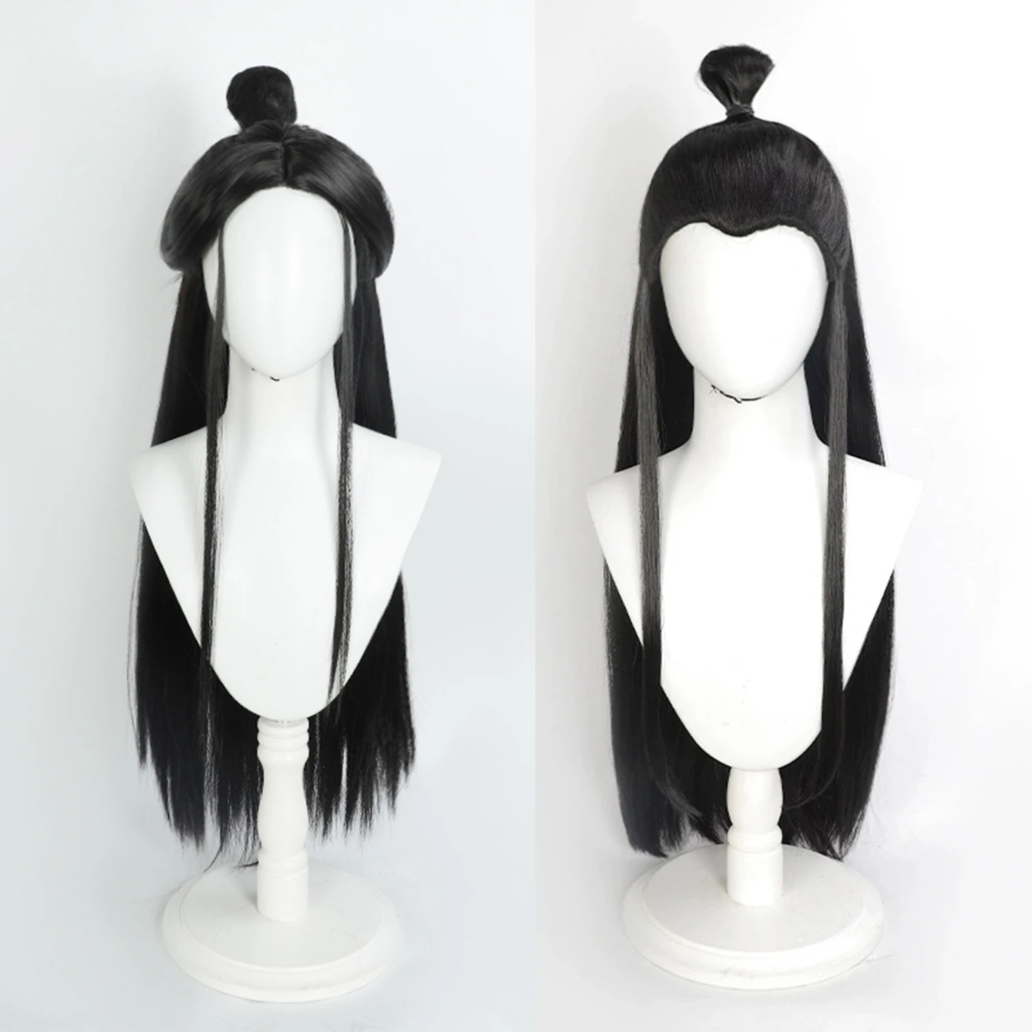 

Парик для косплея по аниме/фильмам: Нэчжа, парик «Мальчик-журавль», парик «Вдовий пик», длинный прямой парик для ролевых игр, синтетический парик с шапочкой-подкладкой