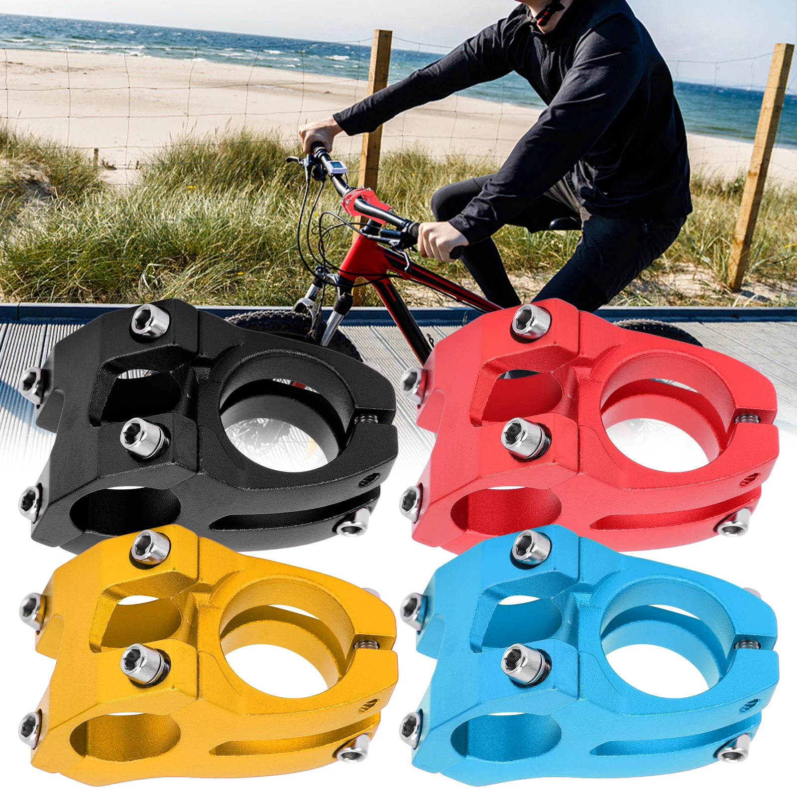 

Aluminum Alloy Bike Stem LUNJE 25.4x35MM Bike Handlebar Short Stem Riser Aluminum Alloy Hollow Stem Handlebar Short Stem