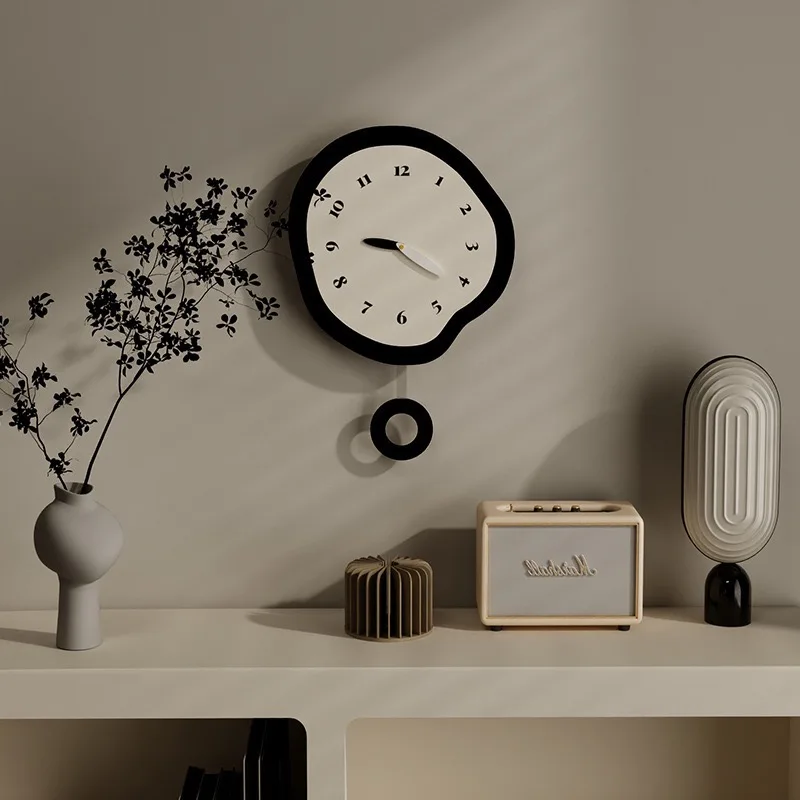 

12‘’Irregular wall clock restaurant European clock celebrity clock wall clock living room bedroom ultra-quiet clock living room