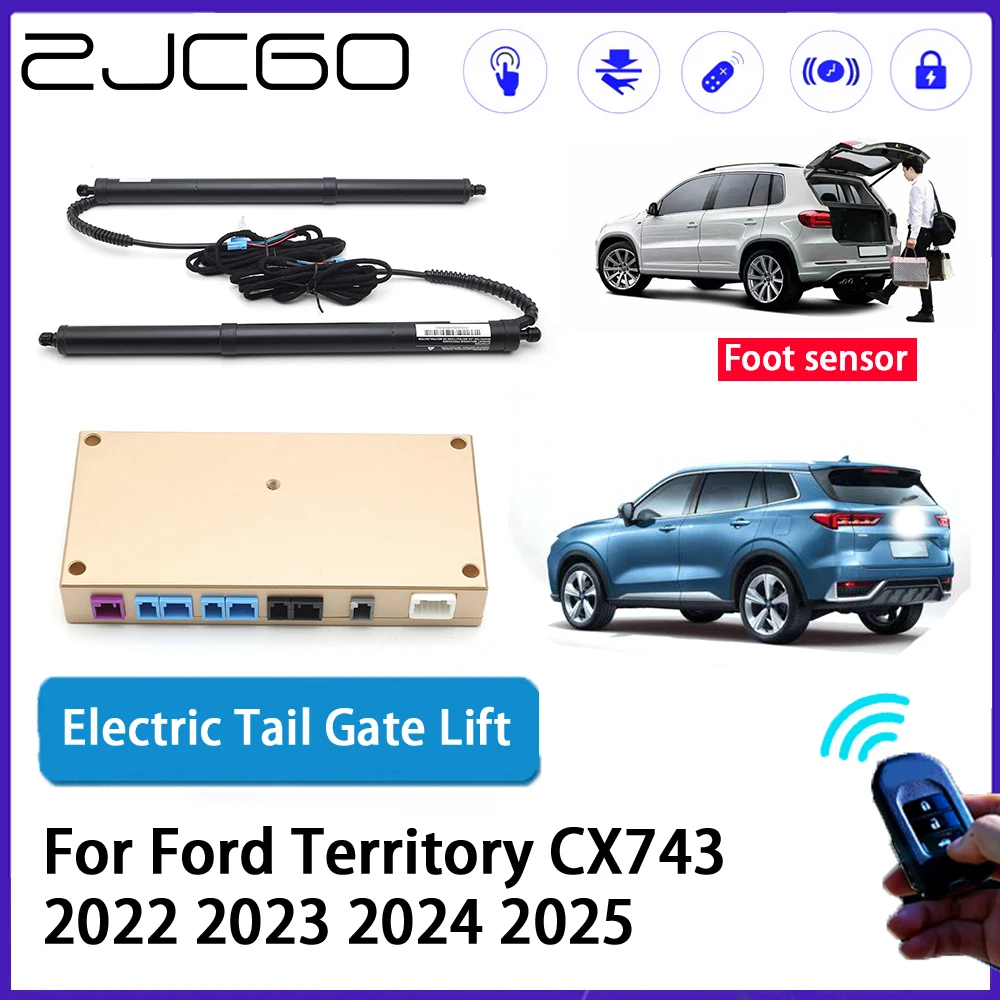 

ZJCGO Car Auto Trunk intelligent Electric Tail Gate Lift Automatic Tailgate Opener for Ford Territory CX743 2022 2023 2024 2025