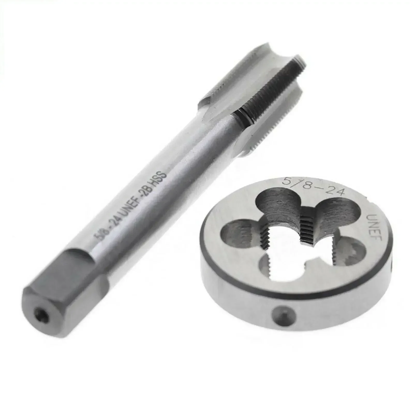 Hss Polegada24 Unef Métrica Trapezoidal Rosca Direita Torneira e Morrer Conjunto Novo 8×24 Mão Torneira Broca