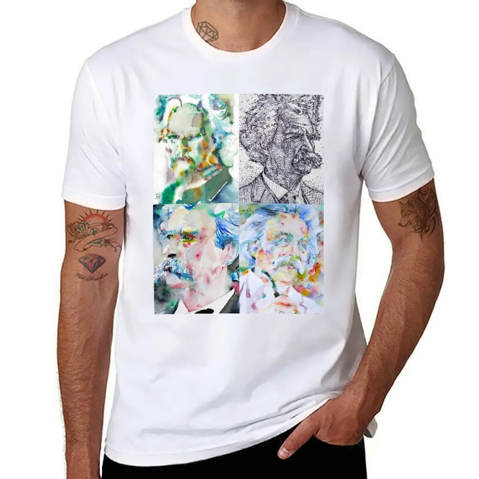 

FOUR TIMES MARK TWAIN T-Shirt man t shirts cotton t shirts for man cotton soft