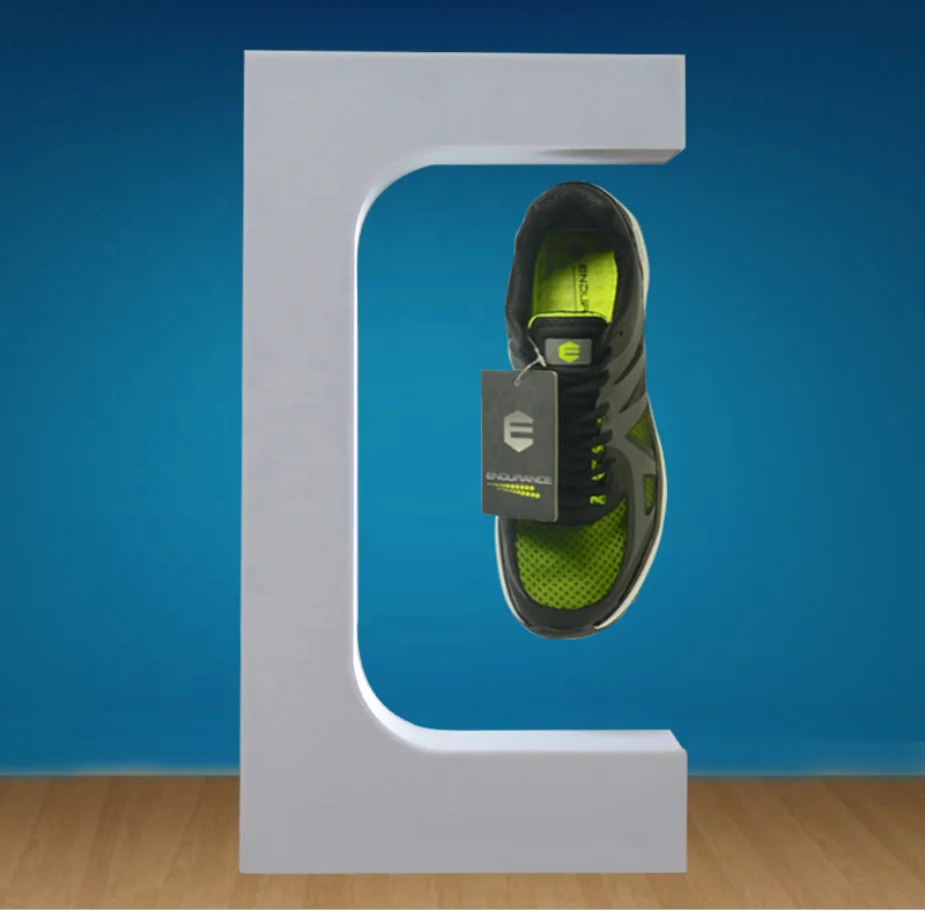 

Shoe Stand Holder Rack Retail Magnetic Metal Levitation Rotating Store Commercial Levitating Sneaker Display