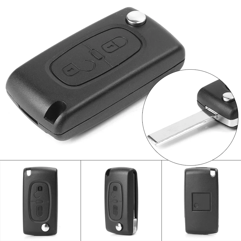 

2 Buttons Car Flip Remote Key Shell Case Housing For PEUGEOT 207 307 307S 308 407 408 607 etc