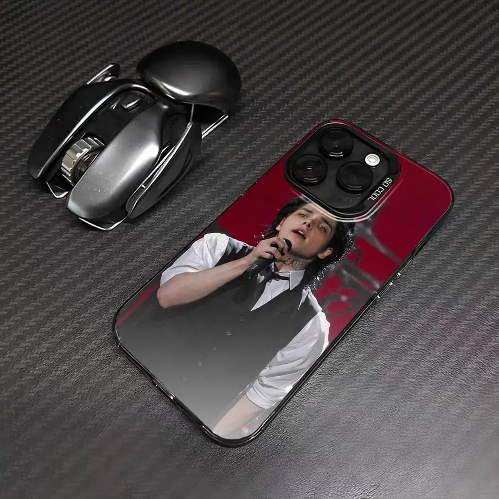 Sänger G-Gerard Rock W-Way Handyhülle für iPhone 17, 16,15,14,13,12 Pro Max Black Candy Matte stoßfeste Abdeckung