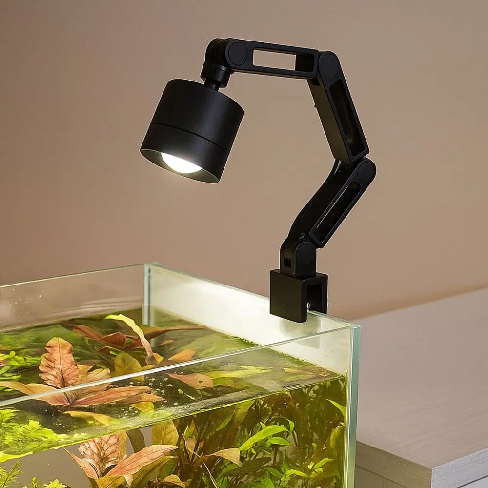 

3 Color Modes Aquarium LED Light 360 Degree Rotation Waterproof Mini Clip-on Lamp Adjustable Zoom USB Powered