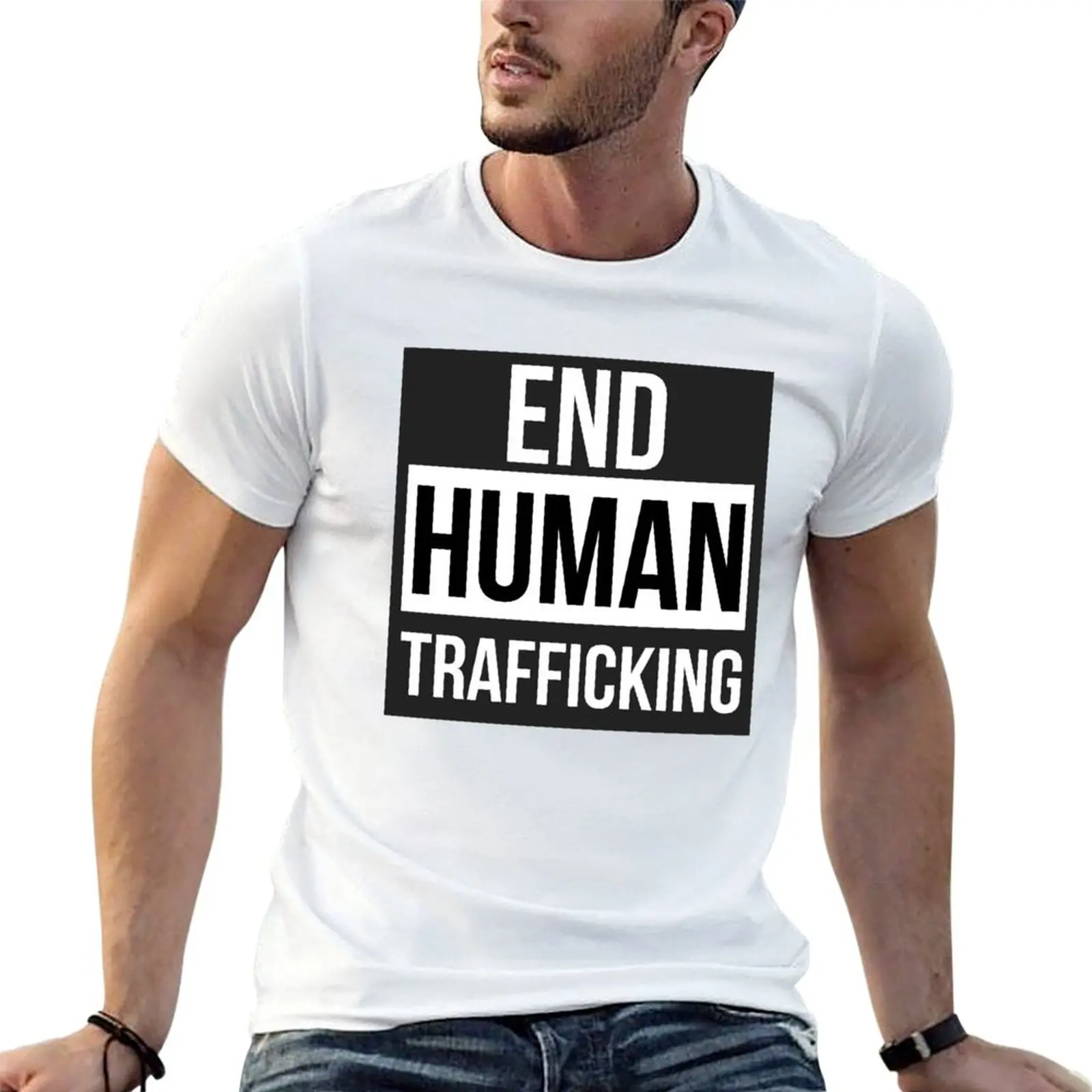 End Human Trafficking T-Shirt Urban Casual Loose Fit Tee
