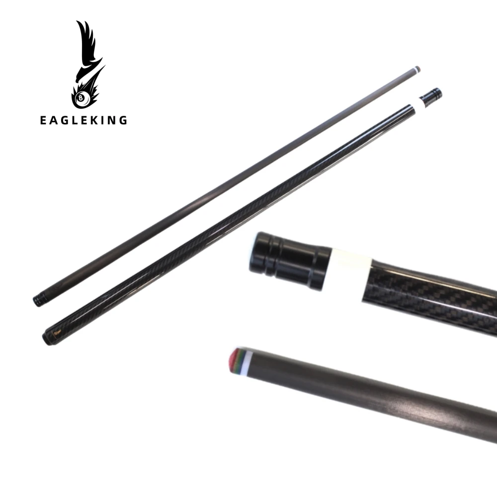 Nieuwe 3K Twill Carbon Fiber Biljart Cue 12.9Mm Varkensleer Tip 1/2 Cue 19Oz 147Cm Black Technology Carbon Fiber Pool Cue