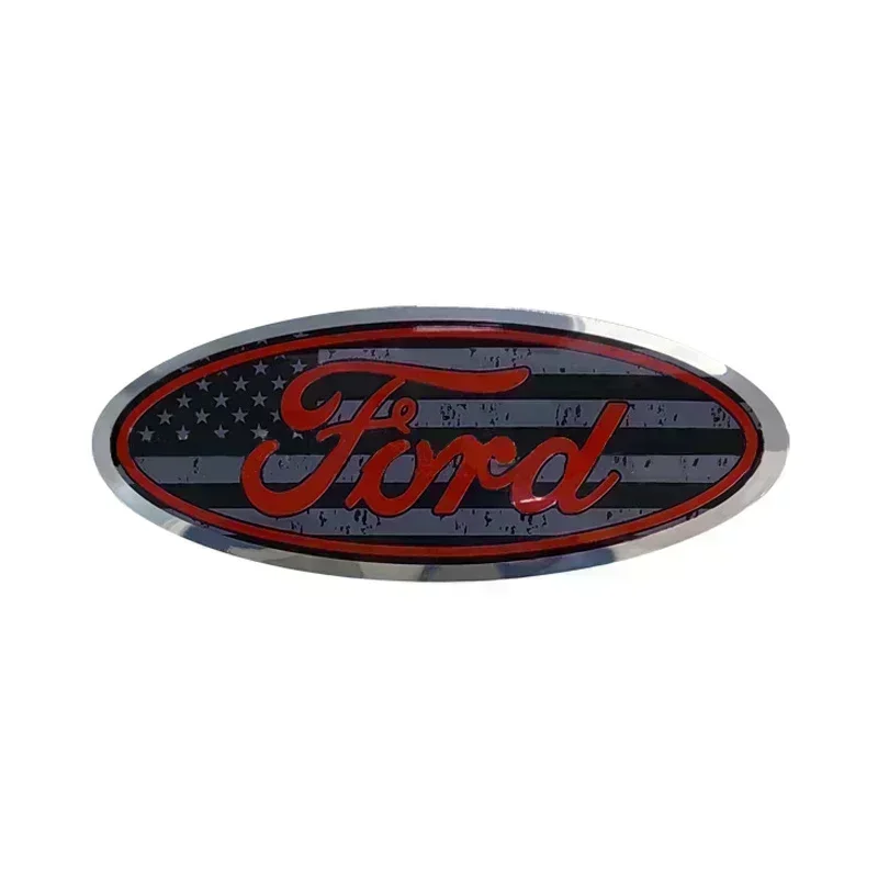 12.5x5cm ABS Car Emblem for Ford Ranger Explorer Focus 3 Fiesta Fusion Escape Kuga Transit Edge Mondeo Front Badge Rear Sticker