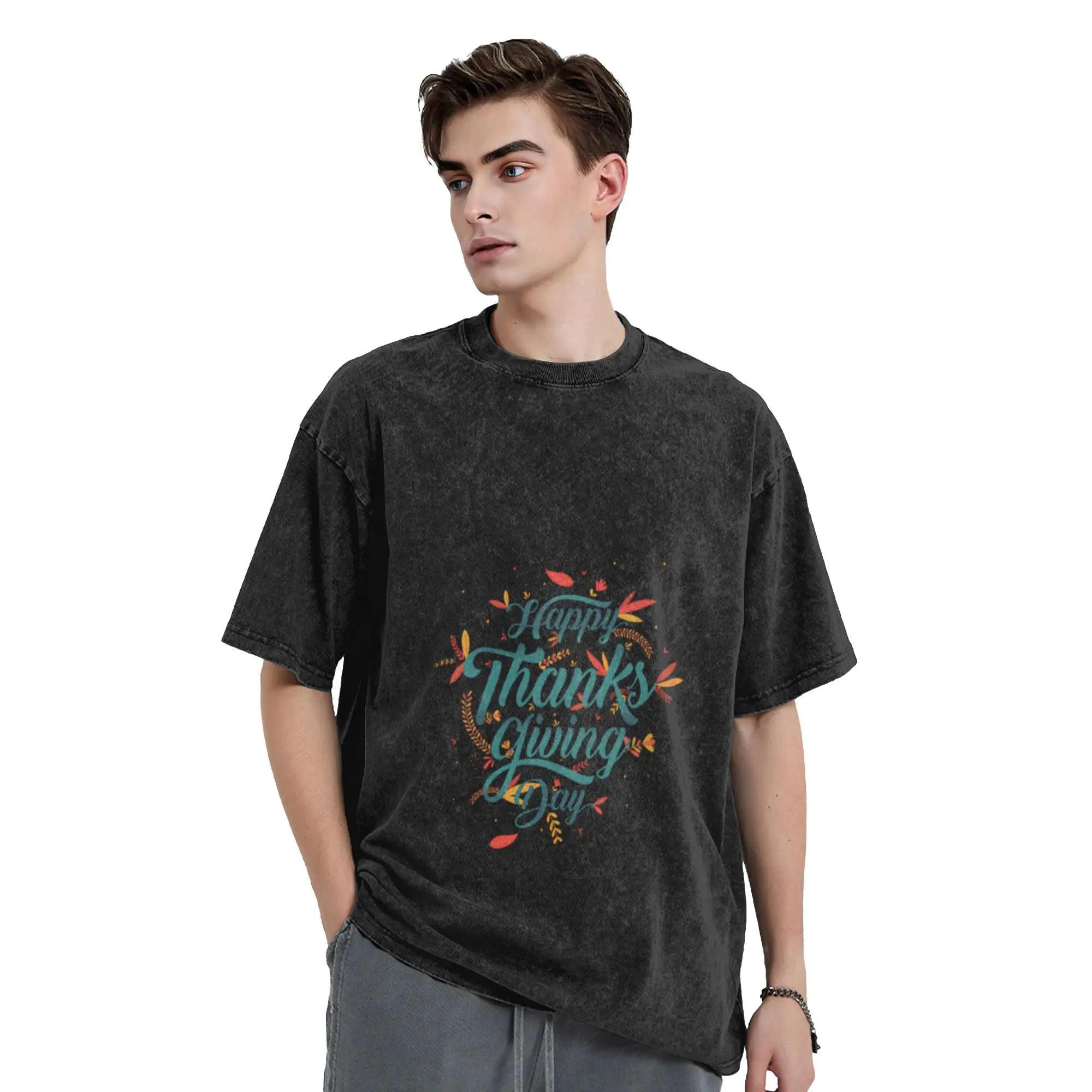 Thanks Giving  Unique Trendy A Vintage Oversized Cotton Unisex T-Shirts