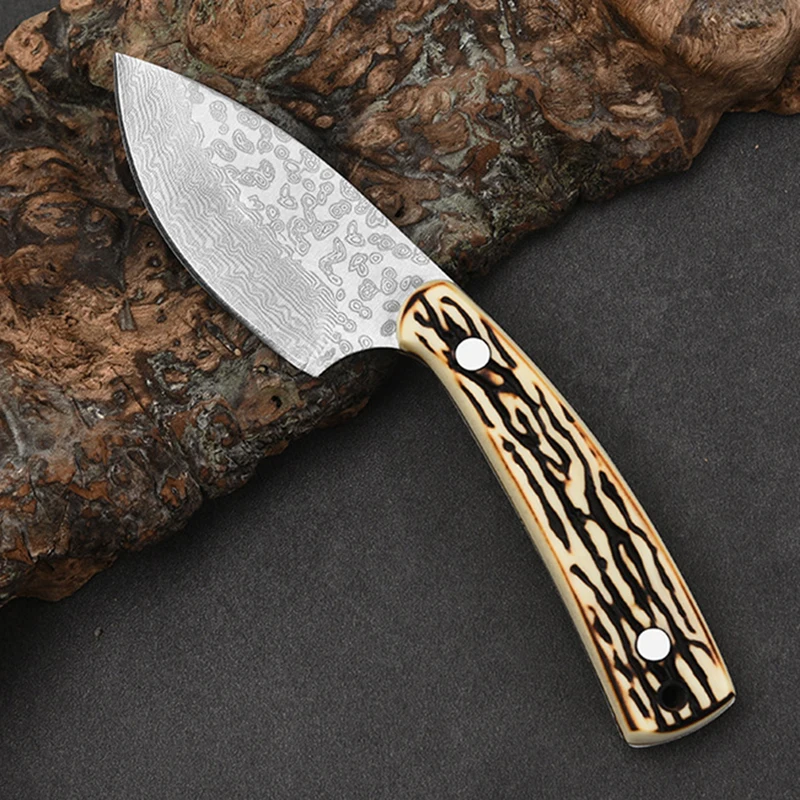 Damascus Pattern Kitchen Meat Cleaver Boning Knife Chef Peeling Fishing  Barbecue Knife Raw Fish Cutter Butcher Knife