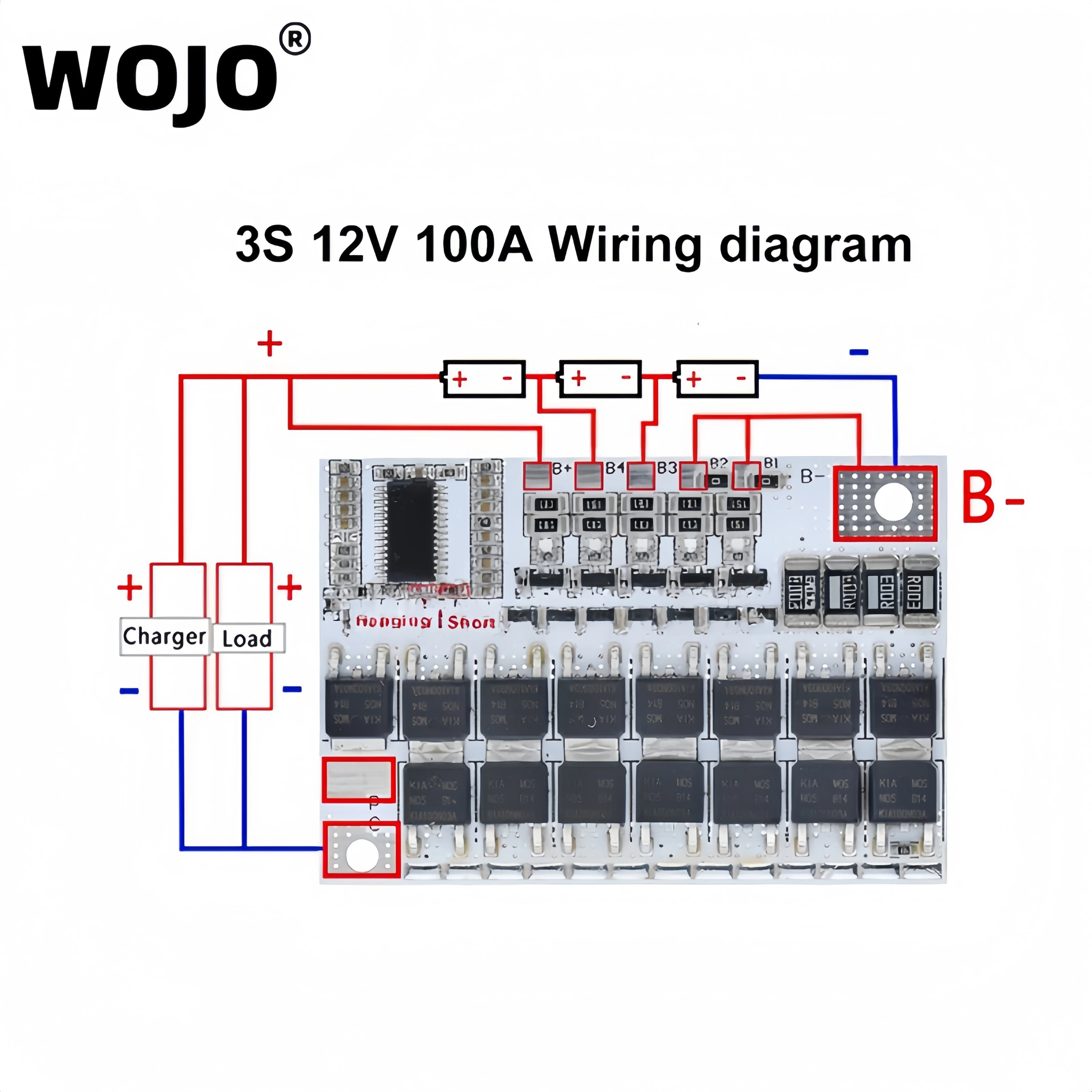 Li-ion LMO Ternary Lithium Battery BMS Protection Circuit Board 3S/4S/5S 12V 16.8V 21V 3.7V 100A Balance Charging for Li-polymer