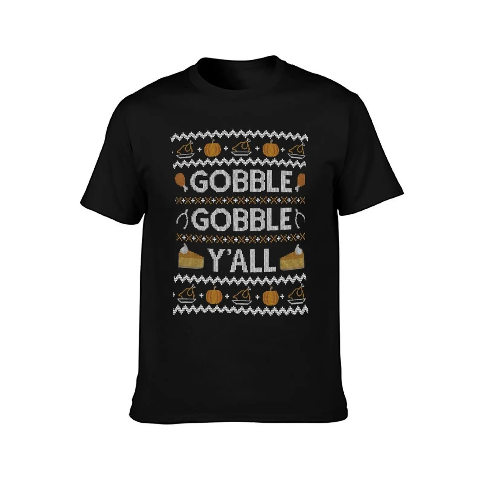 Gobble Gobble Yall, Ugly Thanksgiving Sweater T-Shirt, Summer Casual Cotton Tee, Oversized Streetwear Tops, Unisex Men Women