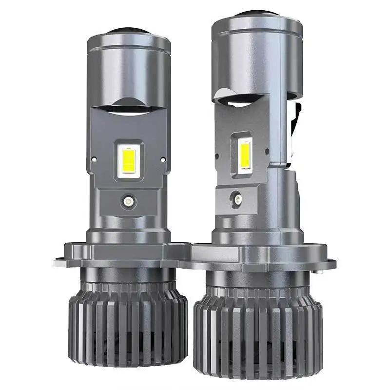 レンズ付き車載LEDヘッドライトGT4、H4遠近一体型、12V24Vバイク用レーザーライト