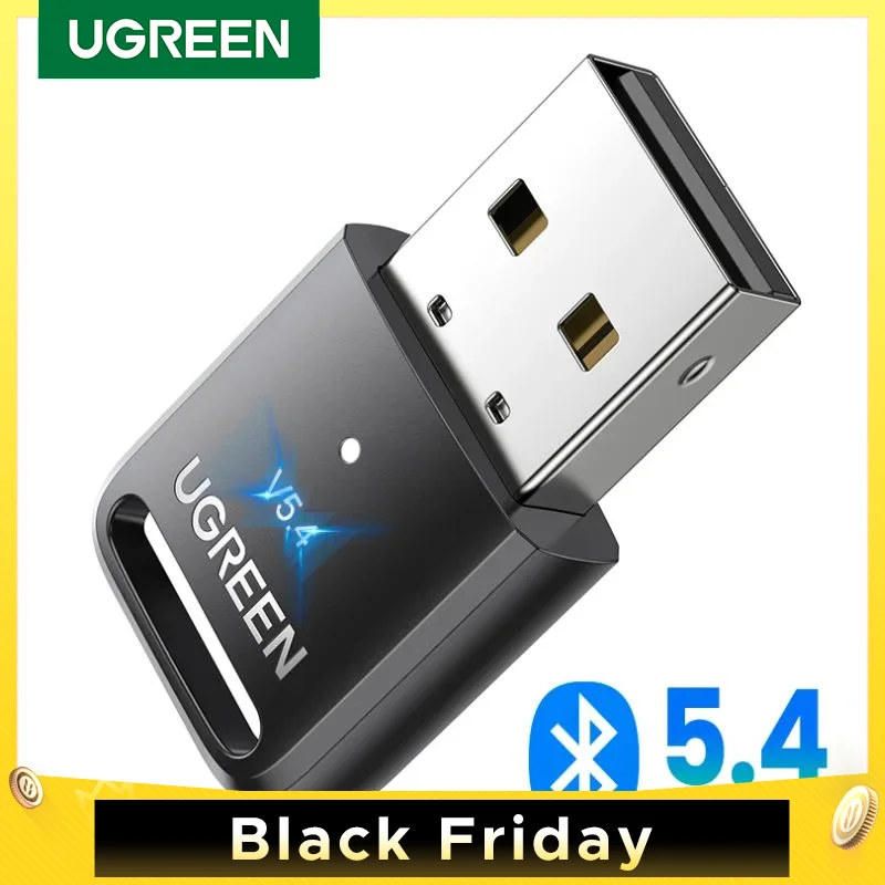 UGREEN USB Bluetooth 5.3 5.4  Dongle Adapter for PC Speaker Wireless Mouse Keyboard Music Audio Receiver Transmitter Bluetooth