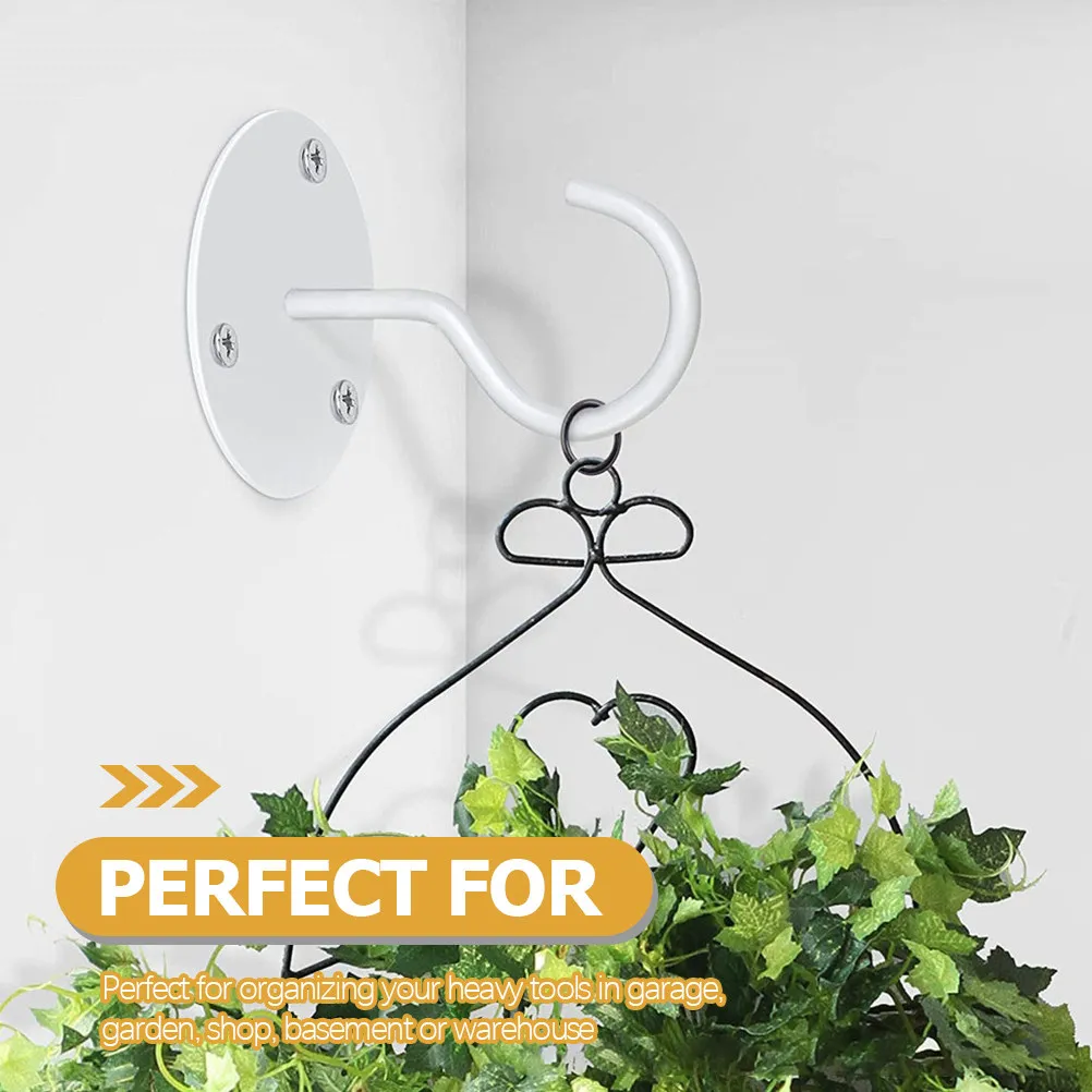 5Pcs Sturdy Iron Ceiling Hangers Heavy Duty Swag Hooks for Planters Hanging Baskets Flower Baskets Holiday Decorations Balcony