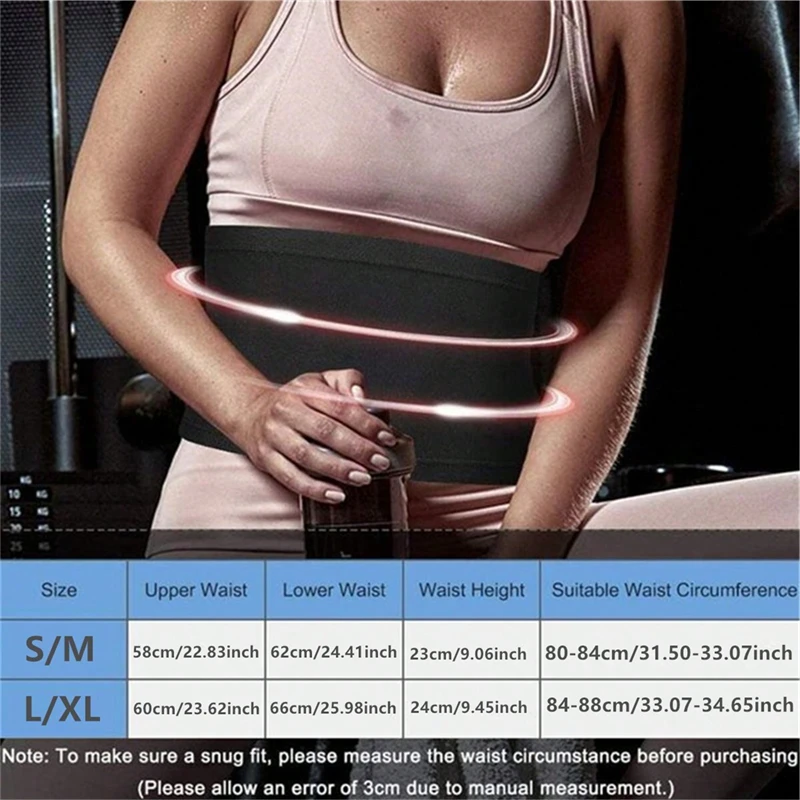 Fitness Belt for Both Men and Women Abdominal Wrap Exercise Sweat Absorption Weight Loss and Body Shaping Device