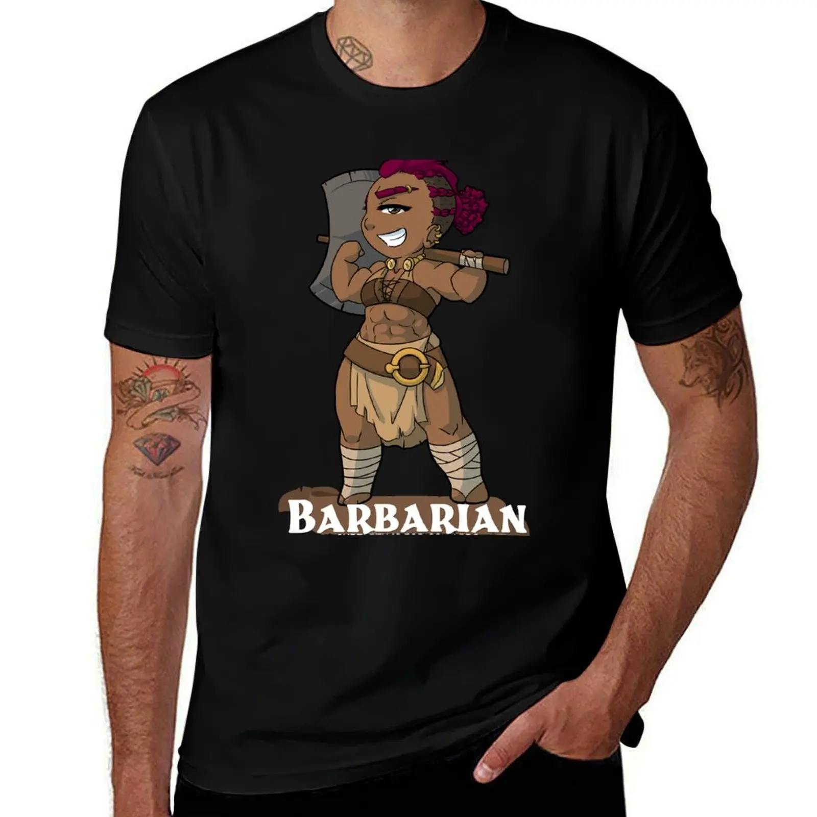 

Barbarian: Subtlety is for Cowards T-Shirt t shirt man cotton t shirt men 100% cotton luxury brand T-Shirt