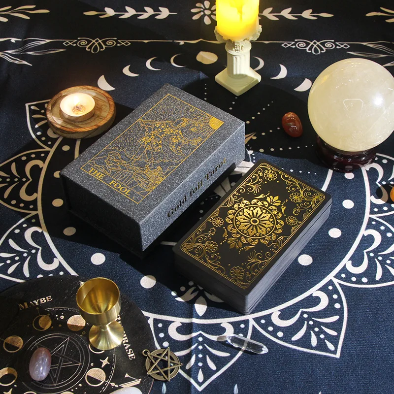 Gold Foil Tarot - Color printed Tarot Plastic PVC waterproof Tarot