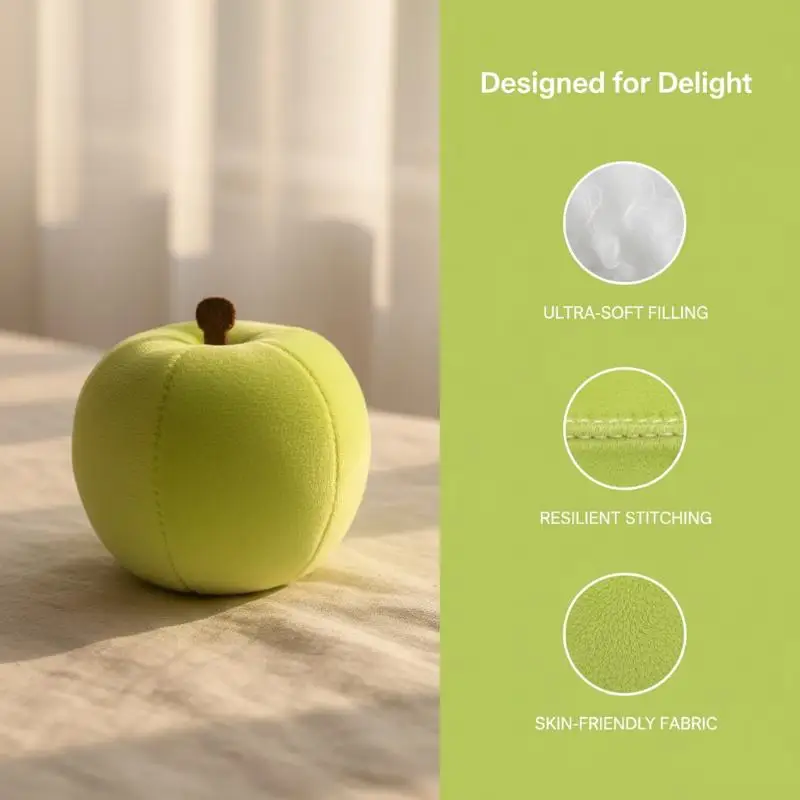 1pcs Premium Realistic Fruit Plush Fidget Toy, Super Soft Slow Rebound Stuffed Doll, Aesthetic Stress Relief Toy for Adults