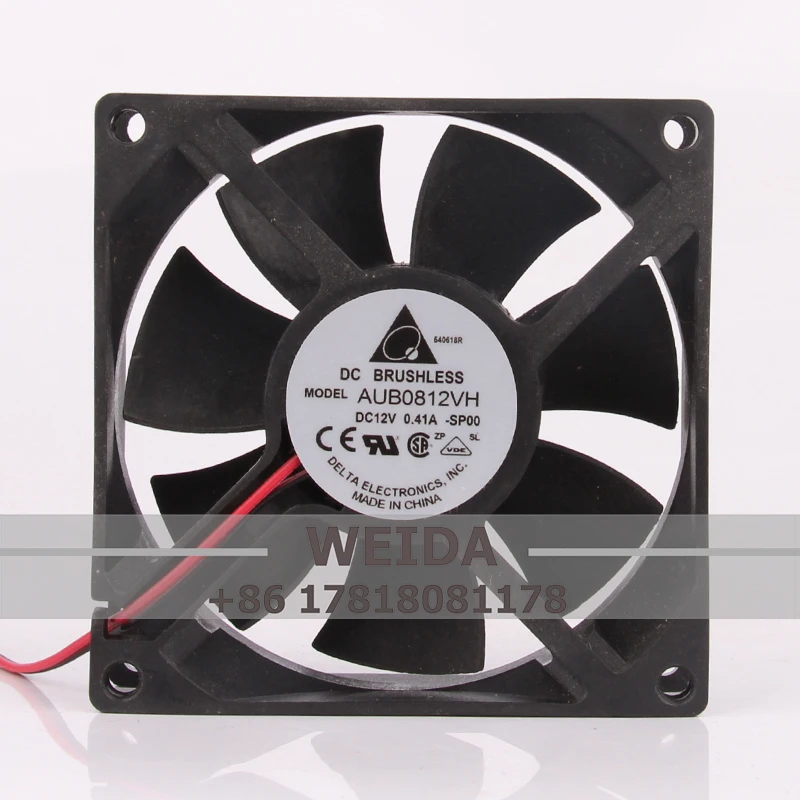 

AUB0812VH Case Cooling fan for DELTA DC12 0.41A ECAC 80x80x25mm 8CM 8025 PWM Speed regulation CPU Centrifugal exhaust Industrial