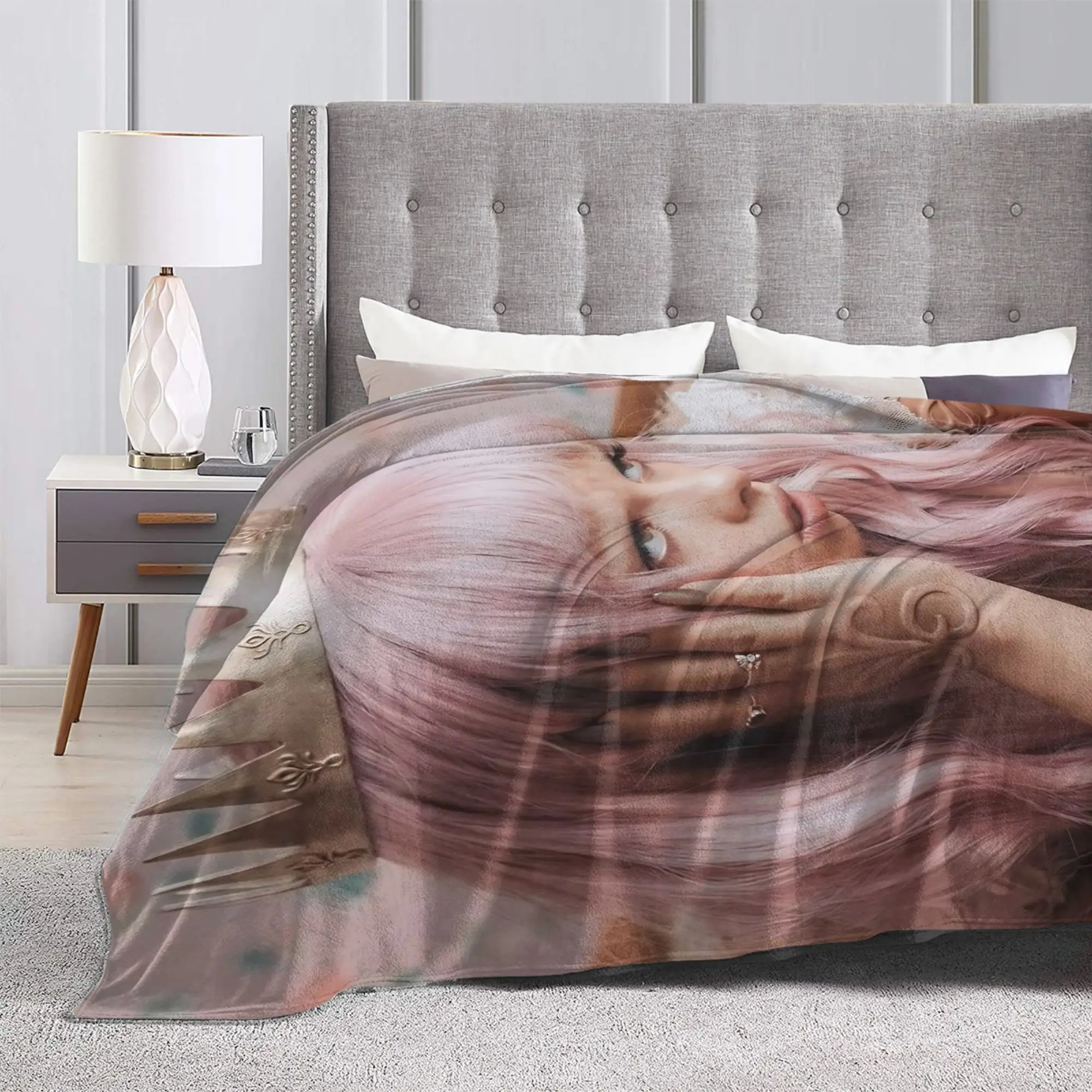 Melanies Martinezs Singer Blankets Flannel Hades Circle Super Soft Throw Blanket for Airplane Travel Bedroom Quilt