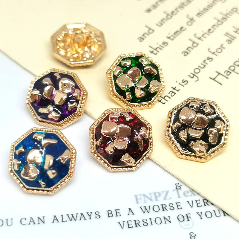 18/23/25MM Multicolor Metal Buttons For Clothing 6Pcs Wholesale FashioN Decor New Design Vintage Metal Sewing Accessories DIY