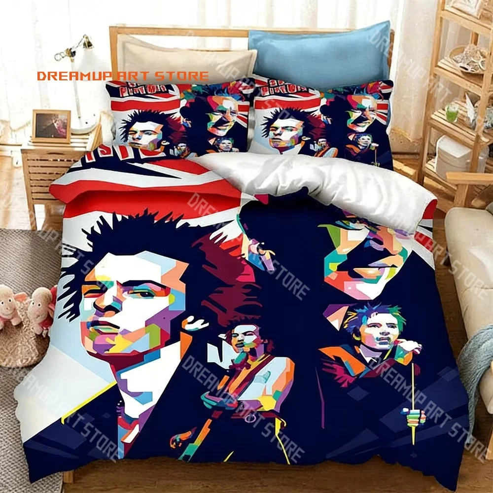 2026 3D Print Sex Pistols Music Band Bedding Set Single Twin Full Queen King Size Bed Set Adult Kid Bedroom Duvetcover Set