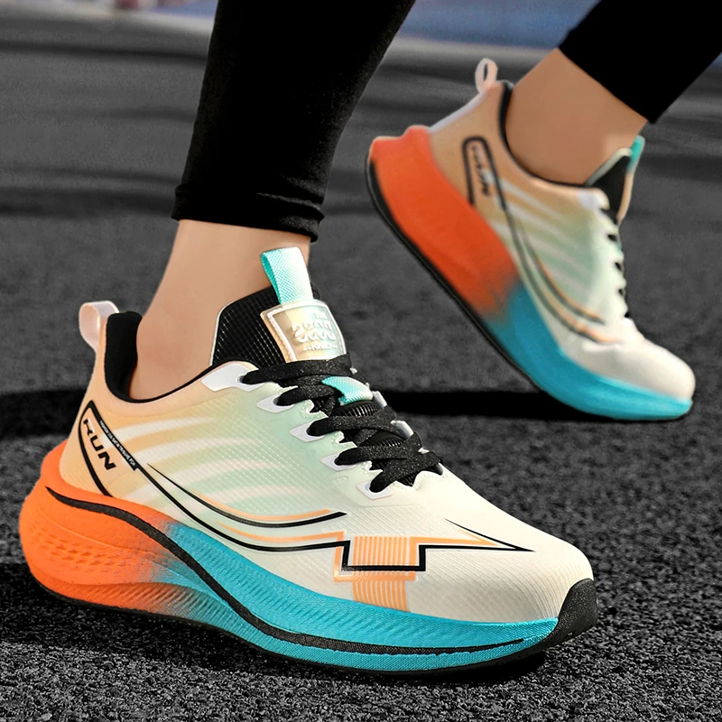 

Мужские кроссовки большого размера 36-48, сверхлегкие профессиональные кроссовки для гонок, противоскользящая амортизирующая женская спортивная обувь