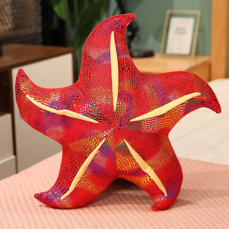 Children's Plush Pillow Simulation Sea Life Sea Star Aquarium Sea Star Doll Home Pillow Boy's Birthday Holiday Gift P8