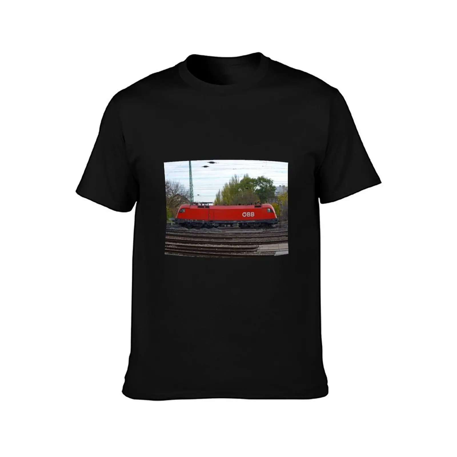 OBB Austrian Railways Electric Loco T-Shirt Big Size Crew Neck T-Shirt