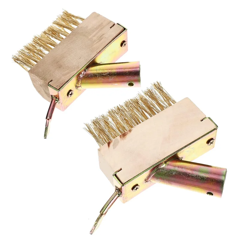 AT02-2Pcs Garden Steel Wire Brush For Cleaning Decks, Pavers For Garden Maintenance Grout Remover Tool