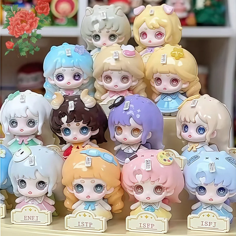

In Stock Keeno MBTI Little Cute Friend Series Mini Blind Box Kawaii Doll Desktop Ornament Mysterious Box Surprise Xmax Toy Gifts
