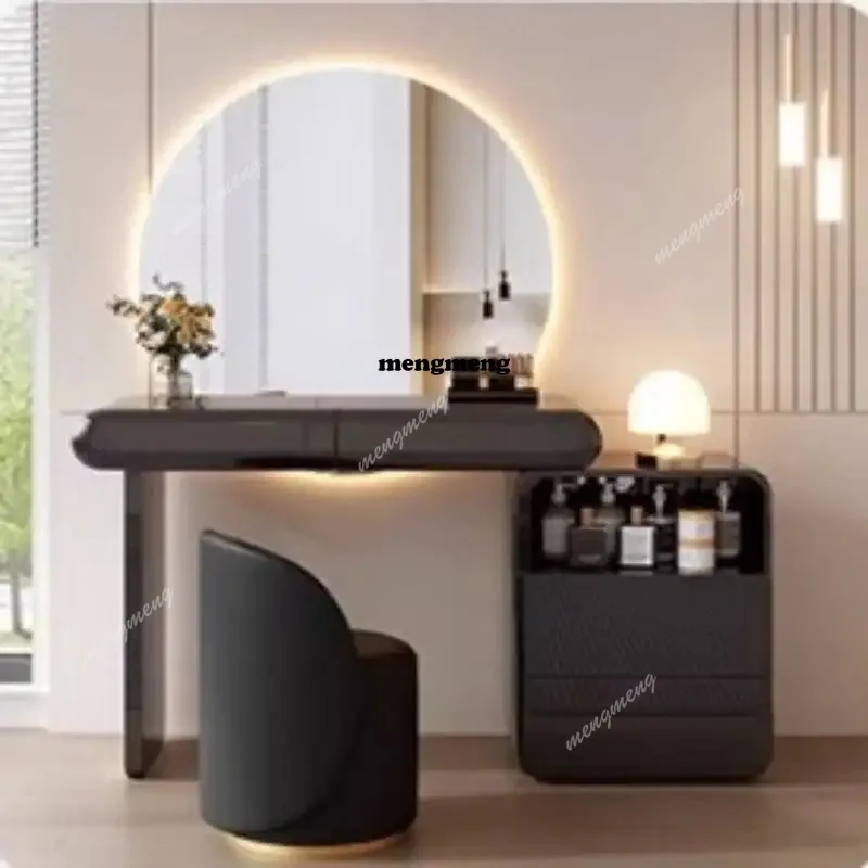 

Natural Wooden Makeup Vanity Desk Brown Hidden Mirror Europa Makeup Vanity Desk Space Saving Komody Furnitures For Bedroom
