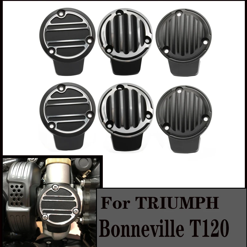 

For Triumph Bonneville Bobber Black Ribbed Throttle Body Covers Kit T120 Speedmaster Thruxton 1200 R 2016-2024