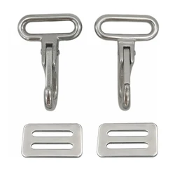 4pcs Snap Hooks Strap Adjusting Buckles Stainless Steel 50MM Length solid design not easy to break  for Boat Car Universal parts