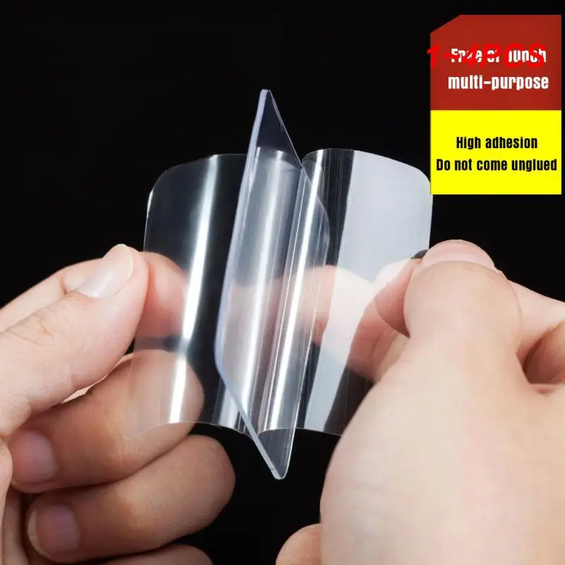 1~4PCS Reusable Double Sided Adhesive Transparent Pvc Nano Wall Stickers Waterproof Nano Clear Double Face Home
