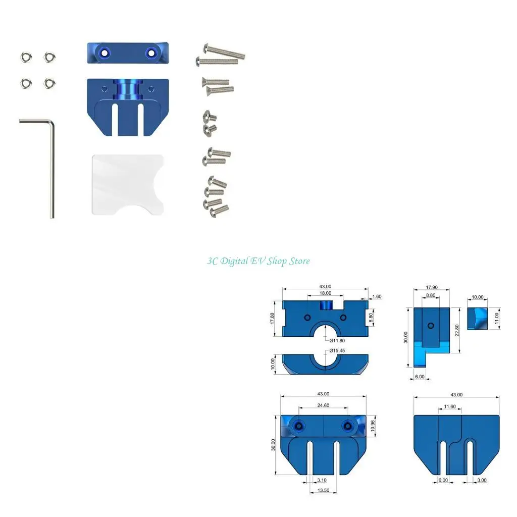 

E74D Upgraded Printer Metal for E3D Volcano Hotend Mount Multi-Mount Bracket