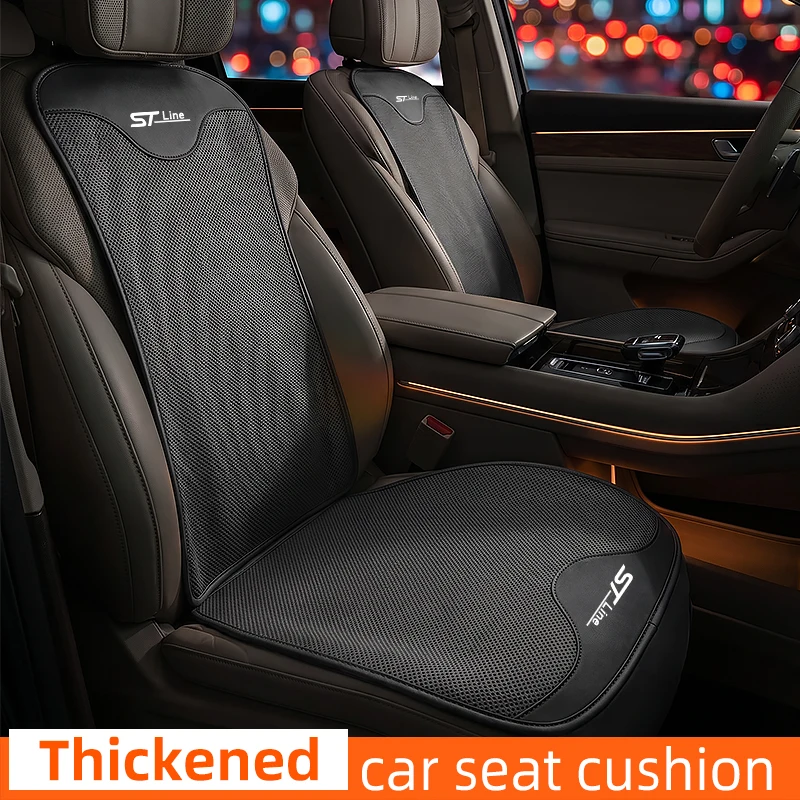 

For Ford ST Line Kuga MK3 MK4 S Max Focus Puma Fiesta Car Seat Cushion Leather Breathable Front And Rear Seat Protective Cover