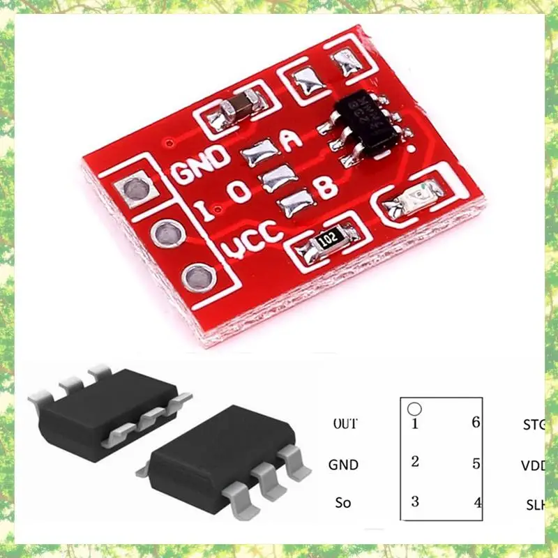 Smart-300Pcs TTP223 Modul Sakelar Kunci Sentuh Tombol Sentuh Tipe Kapasitor Saluran Tunggal Sensor Sakelar Sentuh Mengunci Sendiri
