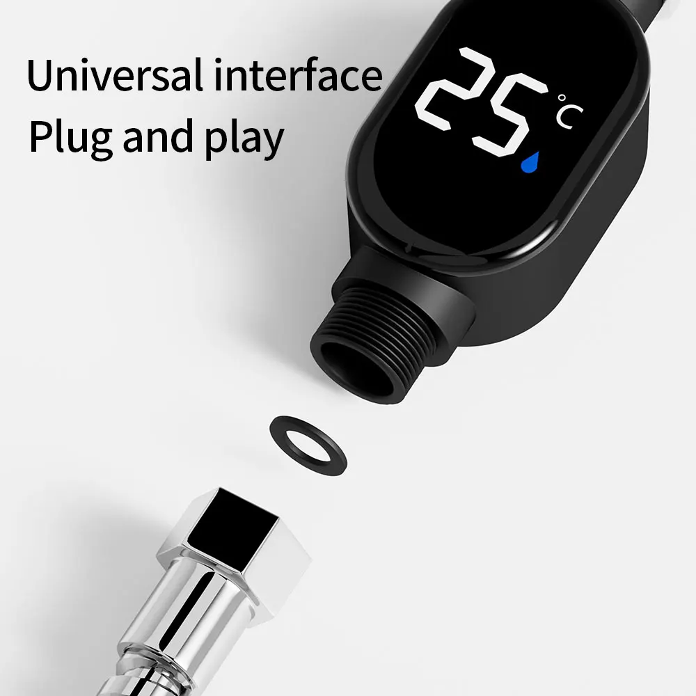 Shower thermometer waterproof intelligent temperature digital display faucet water temperature gauge for babies